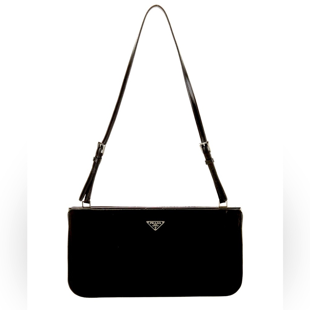 Authentic Prada Nero Tessuto nylon Prada Cernier shoulder bag